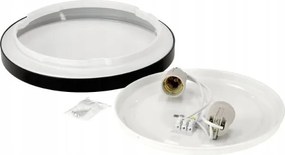 LED stropné svietidlo 2xE27 IP20 LARI-R ČIERNA + 2xE27 10W teplá biela sviečka