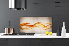 Sklenený obklad Do kuchyne Abstrakcia vlny art umenie 100x50 cm