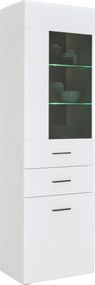 XXXLutz VITRÍNA, antracitová, biela, 60/206,2/41,6 cm Hom`in - Sklenené vitríny - 001803069027