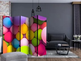 Paraván - Colourful Balls II [Room Dividers] Veľkosť: 225x172, Verzia: Jednostranný