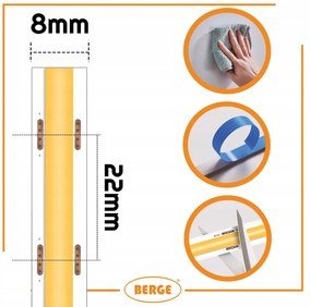 BERGE LED pásik COB Neon 24V - 480D - 9W/m - IP20 - 990lm - 5m - neutrálna farba