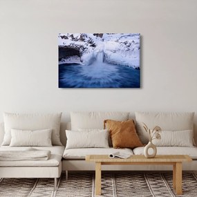 Obraz vodopádu v zime (90x60 cm)