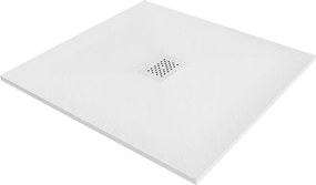 Mexen Hugo, štvorcová sprchová vanička SMC 100 x 100 cm, biela, biela krytka, 42101010-W