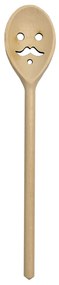 AMADEA Drevená vareška s tvárou, masívne drevo, dĺžka 30 cm