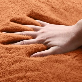 Tutumi Rea, Jedwabisty Wysoki Dywan Rabbit Brick-red, SHG-08803