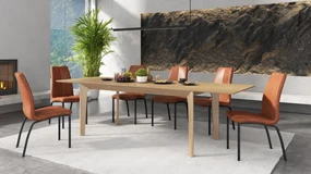 BARI Dub prírodný 180x90 cm (+2 vložky 45 cm) - DREVENÝ STÔL V JAPANDI/ŠKANDINÁVSKOM ŠTÝLE, ROZKLADACÍ DO 270 cm!