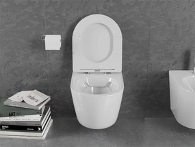 Mexen LENA Rimless, závesná wc misa 48 x 36 cm, biela, 3322XX00