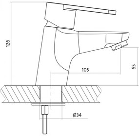 Cersanit CARI - umývadlová batéria, chrómová, S951-040