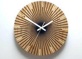 Dřevěné nástěnné hodiny Arian 33 cm dub přírodní/černé