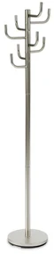 Autronic - Vešiak stojanový, kovová konštrukcia, brúsený nikel, výška 175 cm, nosnosť 10 kg - 80609-07