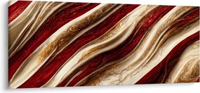 Obraz - Zlato - biela textúra (120x50 cm)