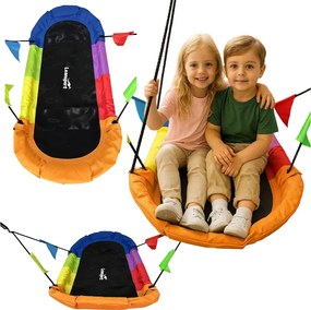 LEAN Sport Záhradná hojdačka Čapie hniezdo Obdĺžniková farebná 167 x 75 cm