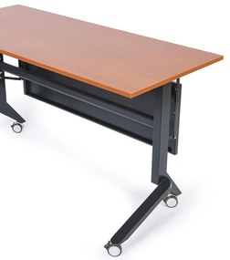 Mobilný stôl PRIMO MOVE, 140x60 cm, čierna podnož, wenge