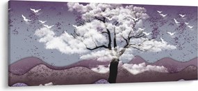 Obraz - Strom v oblakoch (120x50 cm)