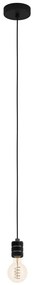 Eglo 43801 - Luster na lanku YORTH 1xE27/40W/230V čierna