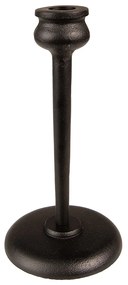 Čierny kovový svietnik na úzku sviečku Pióne - Ø 10*27 cm