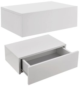 InternetovaZahrada Sada 2 závesných nočných stolíkov - biela