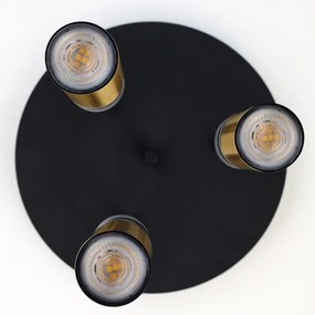 Jupiter 2016 - Luster na lanku ALAS 3xGU10/10W/230V zlatá/čierna