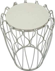 Odkladací stolík Hook 47 cm strieborný