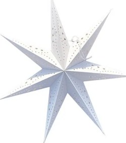 Vianočná papierová hviezda sedempapcová STARION 60 cm, biela
