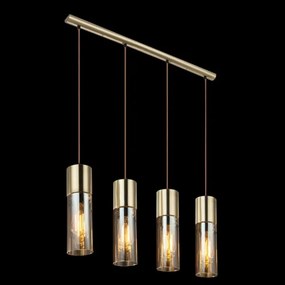 GLOBO 21000-4HM - Luster na lanku ANNIKA 4xE27/25W/230V mosadz