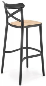 Barová stolička ARKANA — plast, hnedá / béžová