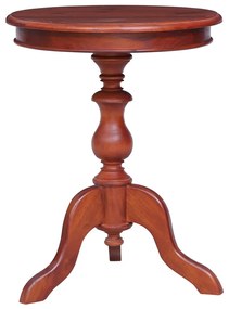 vidaXL Príručný stolík hnedý 50x50x65 cm mahagónový masív