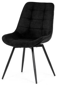 Jídelní židle, černá, hladká látka, HC-T1130 BK2