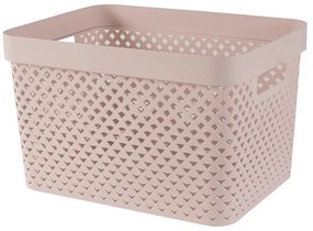 Svetloružový plastový úložný box 35,5x26x22 cm Pure – Curver
