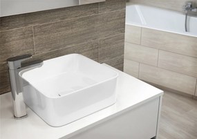 Cersanit Crea, závesná skrinka pod umývadlo na dosku 100cm, biely lesk, S924-006