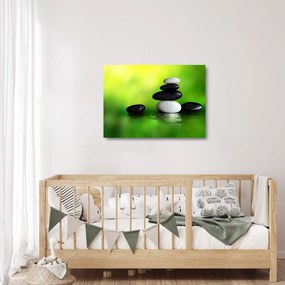 Sklenený obraz - Kamene na relaxáciu (70x50 cm)