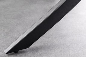 Jedálenský stôl ALPINE – okrúhly, keramická doska, antracitový 120 cm, výška 76 cm