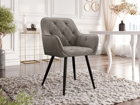 Zamatová jedálenská stolička Alonax, Dostupné poťahy: Magic Velvet 2209, Farby: čierna