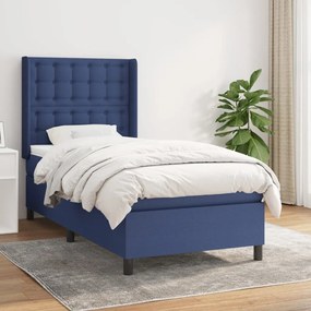 Boxspring posteľ s matracom modrá 100x200 cm látka 3131735