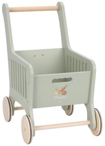 Nákupný vozík s doplnkami drevený