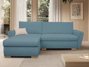 Rohová sedačka Helvetius, modrá látka