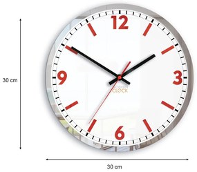 Nástenné hodiny solárne 30 cm červené