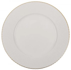 Porcelánová sada 24 ks talířů Whitie bílá/zlatá