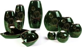 VÁZA AMORA2 19X12X35 CM ZELENÁ