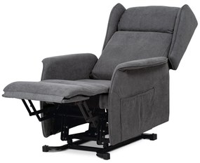 Autronic - TV a relaxačné kreslo "ušiak", elektrické polohovanie, 1 motor 230V/29V, poťah sivá látka - TV-1190 GREY2