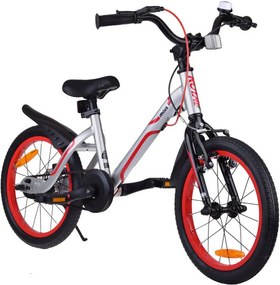 RoyalBaby Detský bicykel 16" Mars, ľahký hliníkový, moderný, strieborný RB16-26