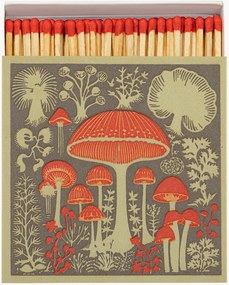 Dizajnová zápalková škatuľka Mushrooms