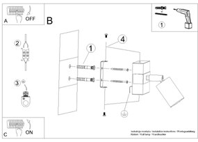 Sollux SL.1343 - Nástenné bodové svietidlo FAGER 1xGU10/10W/230V čierna