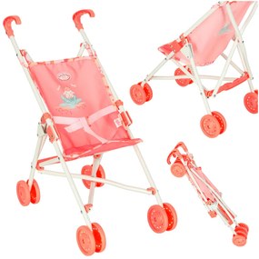 KIK Baby Annabell skladací kočík pre bábiku, ružový