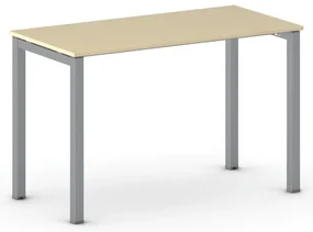 Kancelársky stôl PRIMO SQUARE, 120x60 cm, sivostrieborná podnož, breza