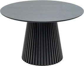 Dizajnový okrúhly jedálenský stôl Wadeline 120 cm čierny