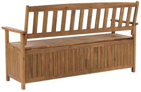 Záhradná lavička z akáciového dreva s úložným priestorom 160 cm SOVANA Beliani
