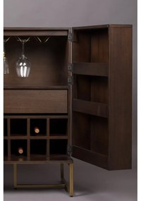 Vinotéka v dekore exotického dreva na 24 fliaš, 100x100 cm Class - Dutchbone