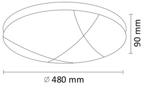 LED Stmievateľné stropné svietidlo ATLAS LED/72W/230V 3000-6500K + DO