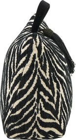 Krémovo-čierna bavlnená dverná zarážka Zebra - 10*21*17cm